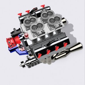 1/24 1/25 3D Resin Pro Stock Hemi Engine /W Transmission Scale Model Kit parts