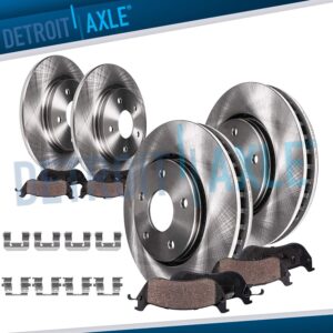 8pc Front Rear Rotors Ceramic Brake Pads for 2016-2023 Chevy Cruze Volt Bolt EV