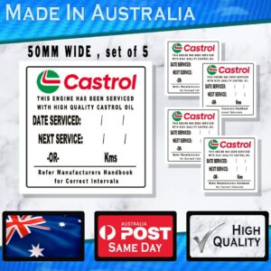 NEXT SERVICE DUE Sticker x oil Due Mechanic Car Oil Change - VINYL NOT PAPER