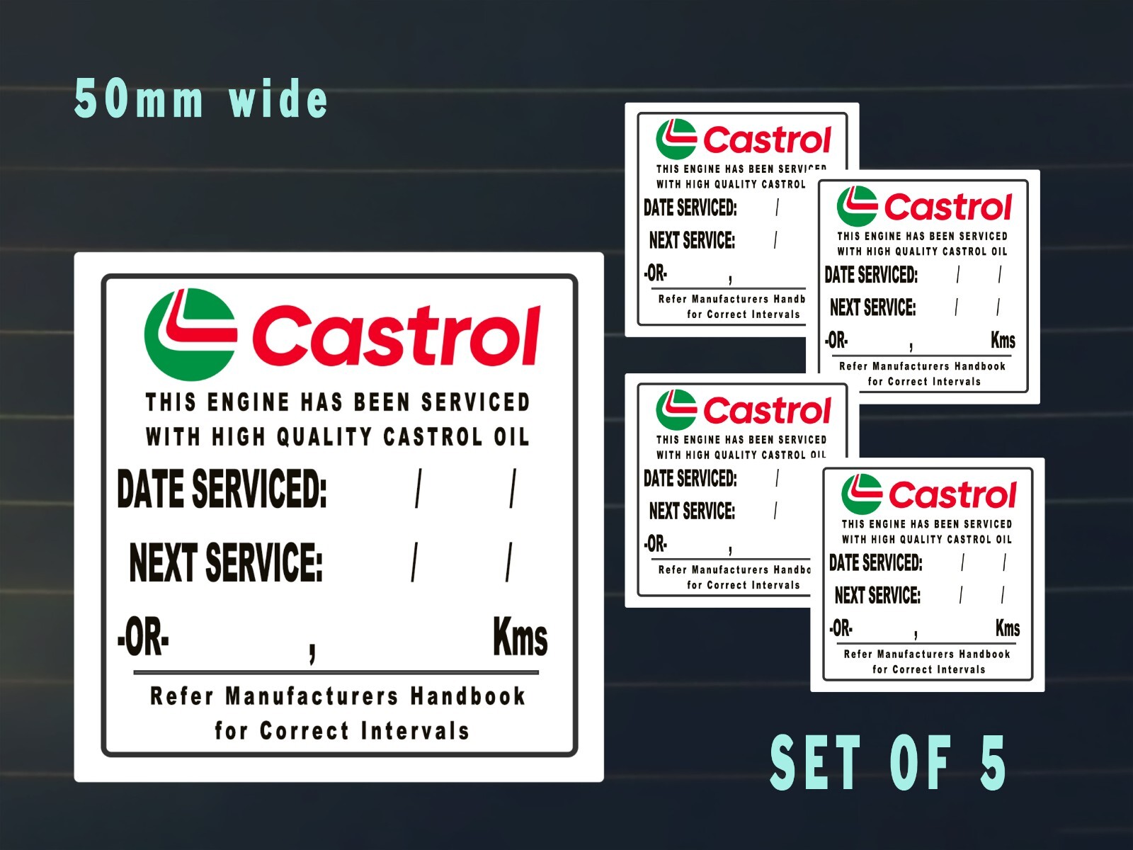 NEXT SERVICE DUE Sticker x oil Due Mechanic Car Oil Change - VINYL NOT PAPER - Image 2
