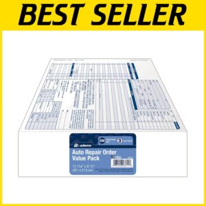 Automotive Service Forms, 3-Part, 250-Count, White/Canary