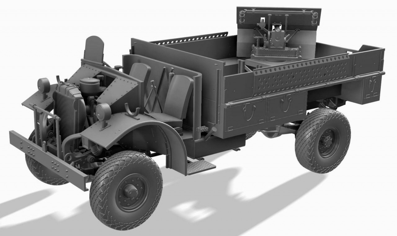 Thunder TM35306 1/35 LRDG F30 Gun Truck CMP in LRDG Service Plastic model - Image 2