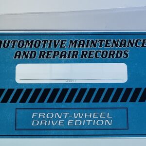 FWD (Front-wheel-drive) Automotive Service and Repair Logbook w/protective cover
