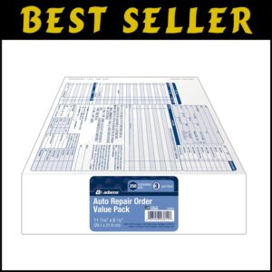 Automotive Service Documentation - 3-Part Repair Order Forms, 250 Sheets