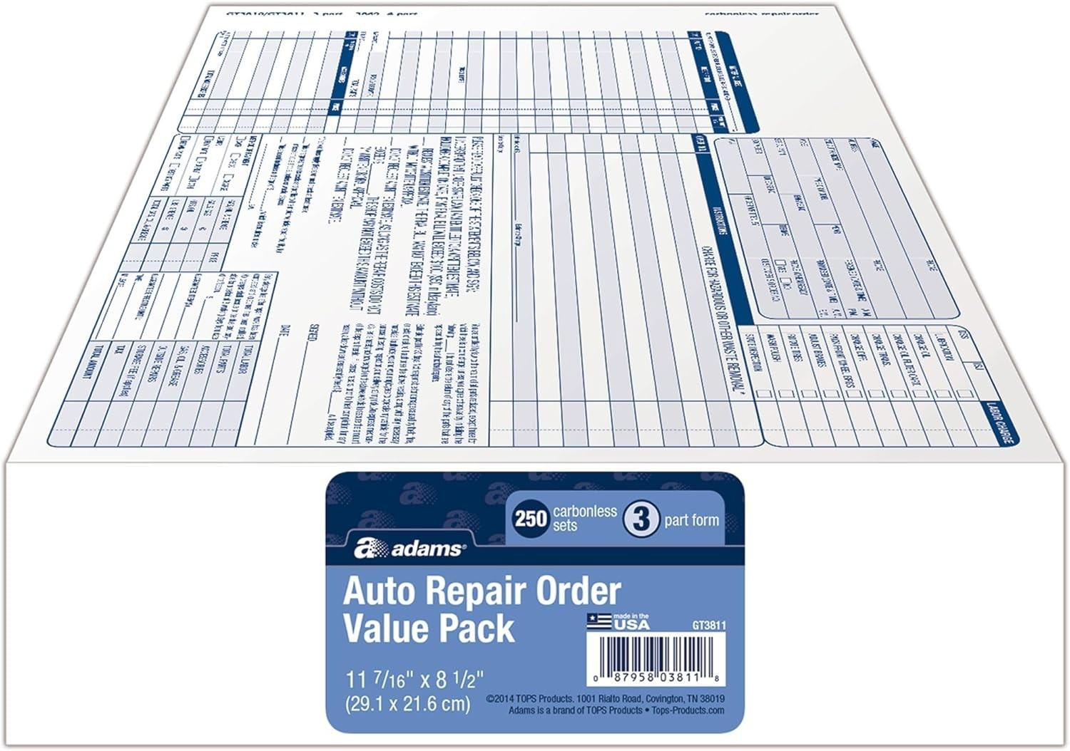 Automotive Service Documentation - 3-Part Repair Order Forms, 250 Sheets - Image 2