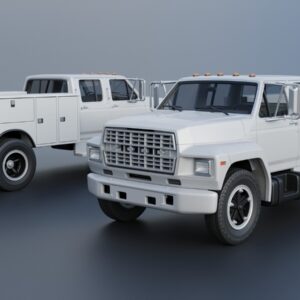 ABS-LIKE RESIN 3D PRINTED 1/16 1982 FORD F-700 SERVICE TRUCK FULL KIT