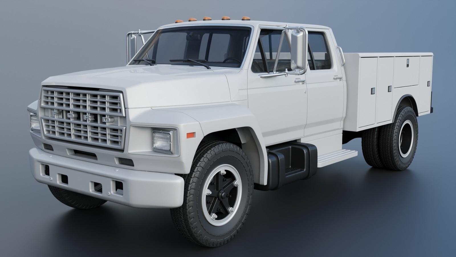 ABS-LIKE RESIN 3D PRINTED 1/16 1982 FORD F-700 SERVICE TRUCK FULL KIT - Image 2