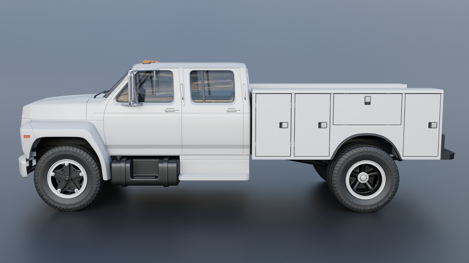 ABS-LIKE RESIN 3D PRINTED 1/16 1982 FORD F-700 SERVICE TRUCK FULL KIT - Image 3