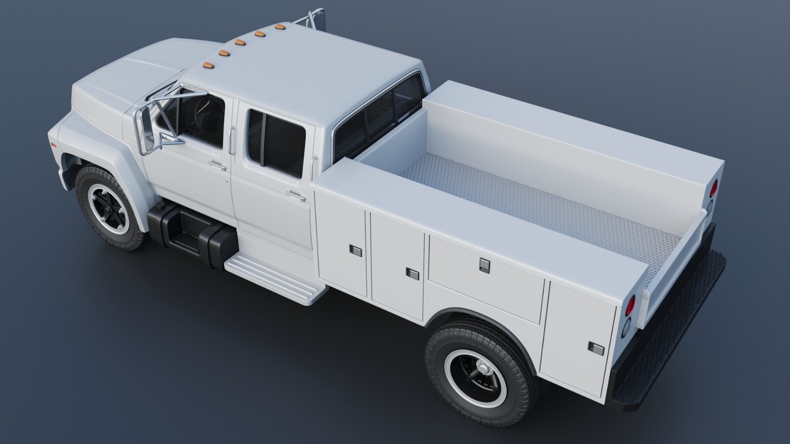 ABS-LIKE RESIN 3D PRINTED 1/16 1982 FORD F-700 SERVICE TRUCK FULL KIT - Image 5