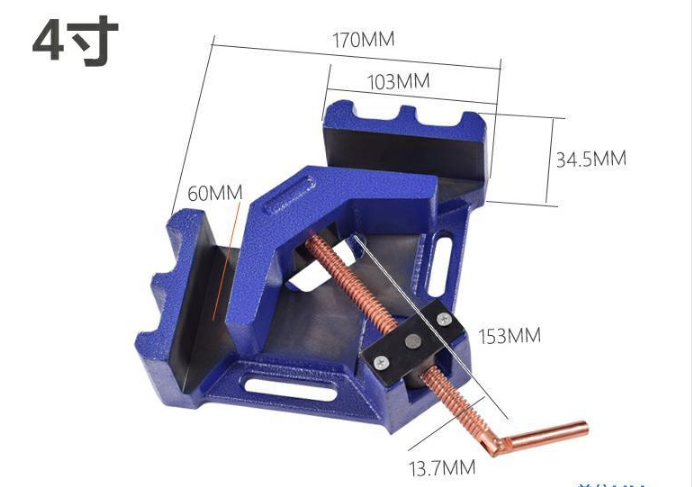 2.5 in Open Jaw 90 Degree Welder Welding Molding Angle Corner Clamp Bench Vise - Image 2