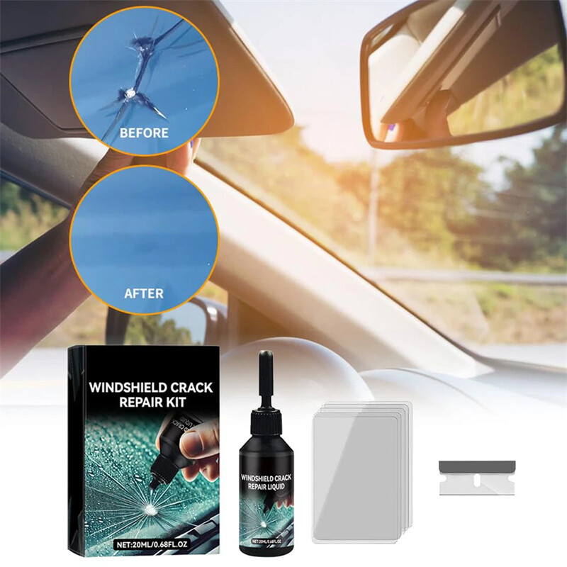 Automotive Glass Repair Kit Fluid Fix Car Windshield Resin Chip Crack Tool - Image 3