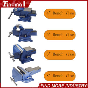 8"/6"/5"/4"Bench Vise W/ Anvil Swivel Base Heavy Duty Vice Multipurpose Vise