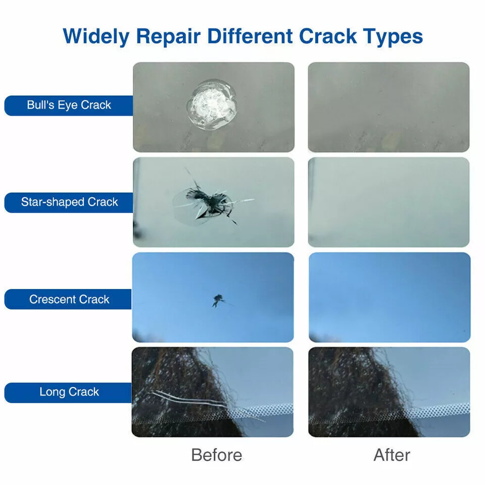 Automotive Glass Repair Kit Fluid Fix Car Windshield Resin Chip Crack Tool - Image 4