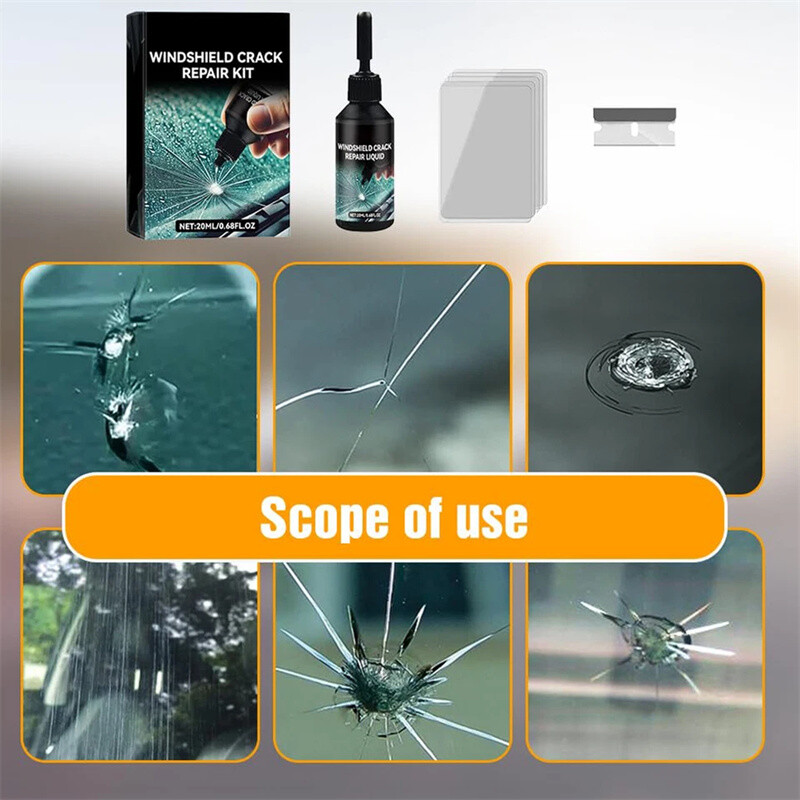 Automotive Glass Repair Kit Fluid Fix Car Windshield Resin Chip Crack Tool - Image 5