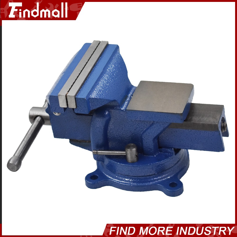 4" Bench Vise with Anvil Swivel Locking Base Table top Clamp Heavy Duty Vice - Image 3