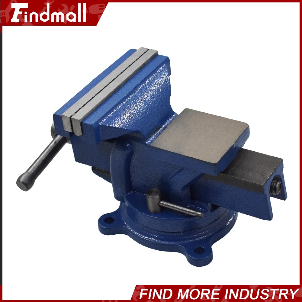 4" Bench Vise with Anvil Swivel Locking Base Table top Clamp Heavy Duty Vice - Image 4