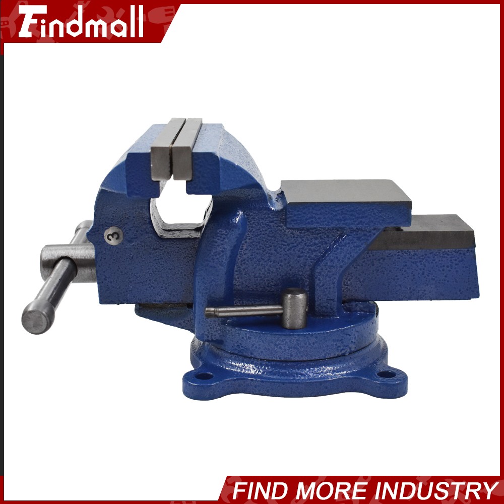 4" Bench Vise with Anvil Swivel Locking Base Table top Clamp Heavy Duty Vice - Image 5