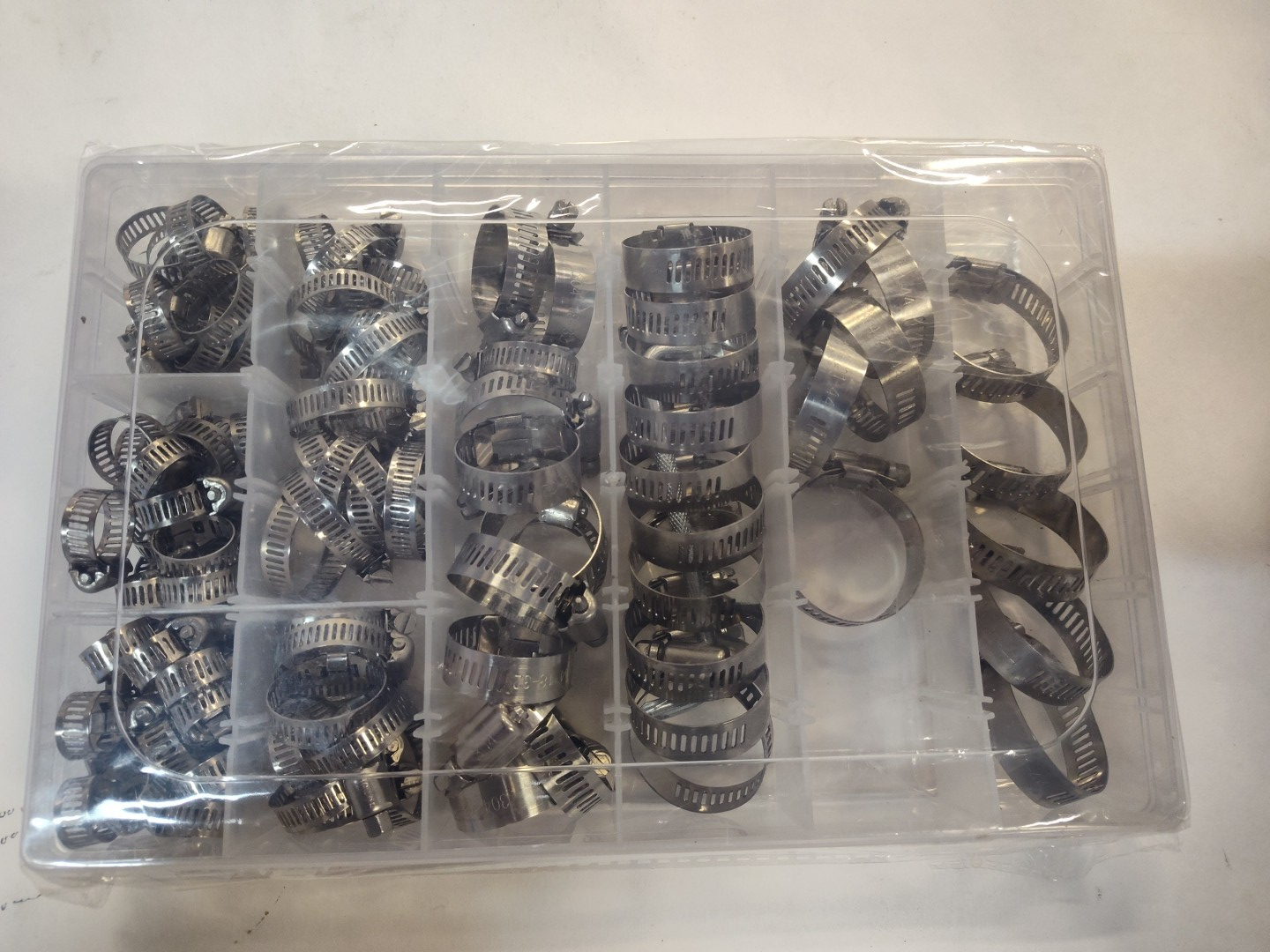 100Pcs Stainless Steel Adjustable Hose Clamps Kit for Plumbing & Automotive