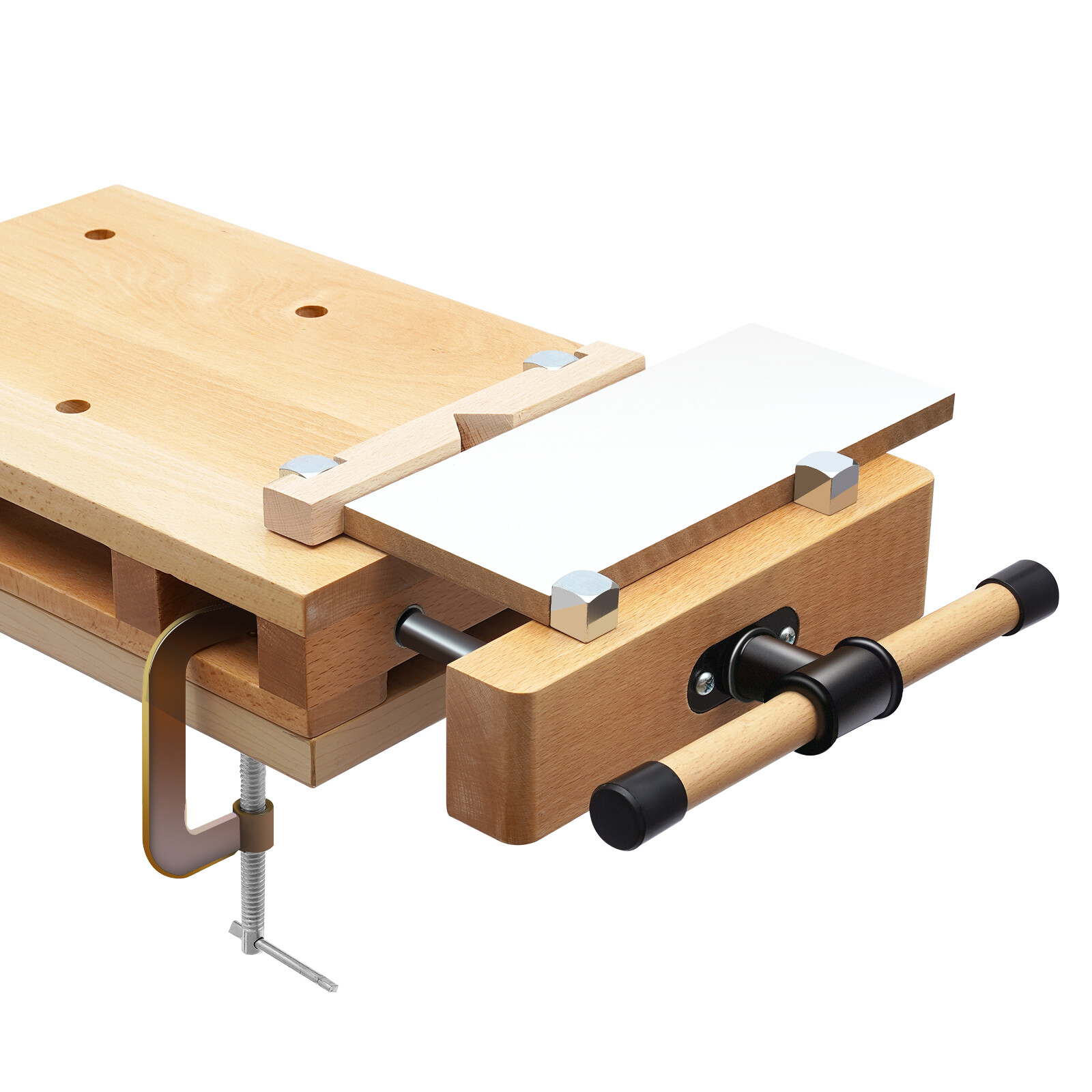Wood Workbench Desktop Woodworking Vise Portable Smart Vice w/ Superior Clamping - Image 4