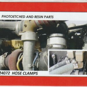 CTM24072 HOSE CLAMPS 1/25 OR 1/24 SCALE 3 SIZES PHOTOETCHED