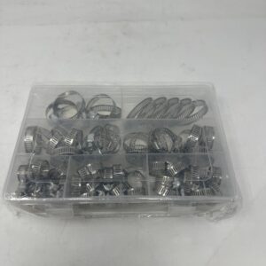 60Pcs Stainless Steel Adjustable Hose Clamps Kit for Plumbing & Automotive