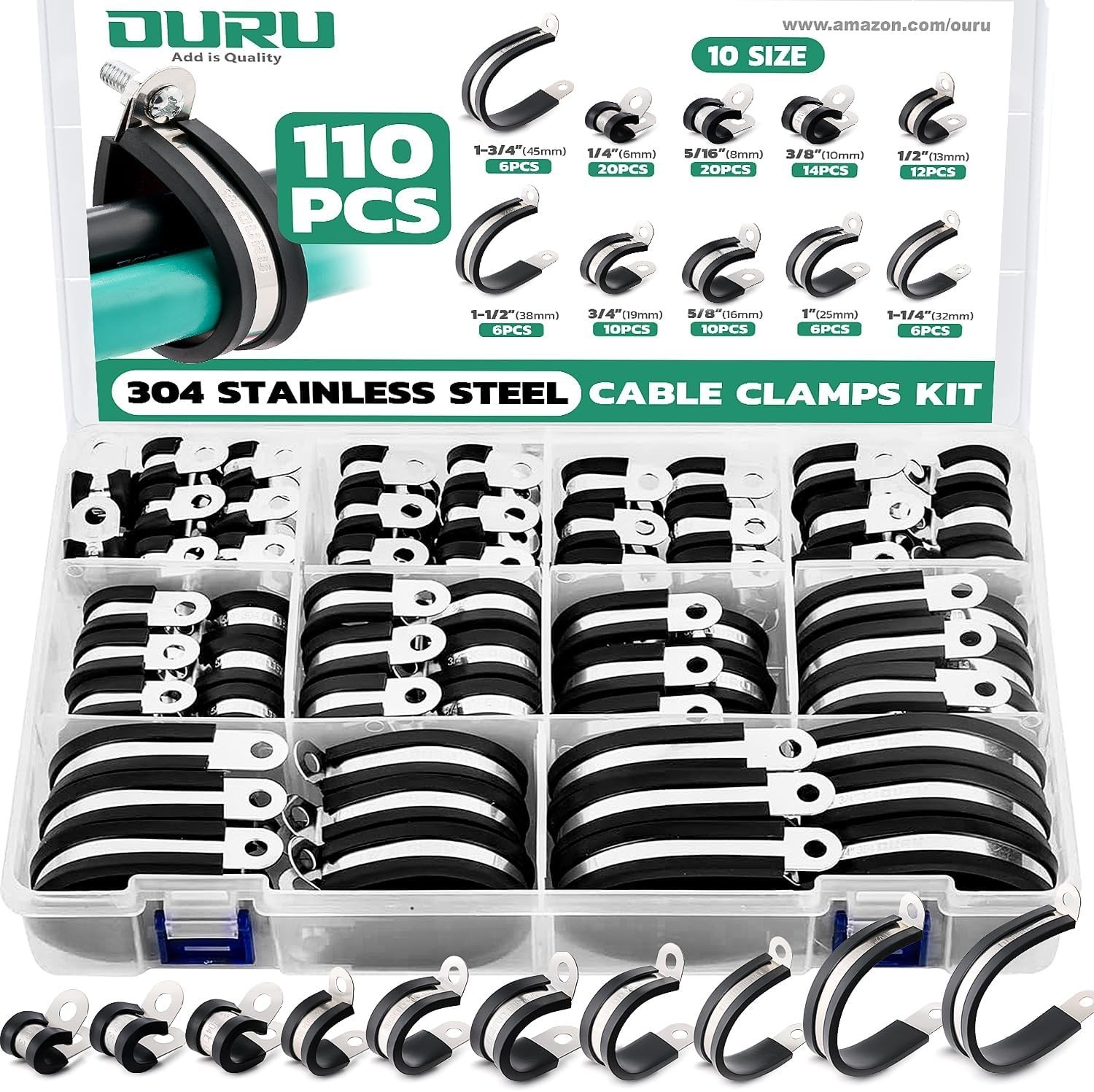 Effortless Installation 110PCS Cable Clamps Kit - Ideal for Outdoor & Automotive - Image 3
