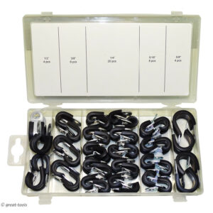 AUTOMOTIVE INSULATED CLAMP SET – rubber clamps for fuel lines & battery cables