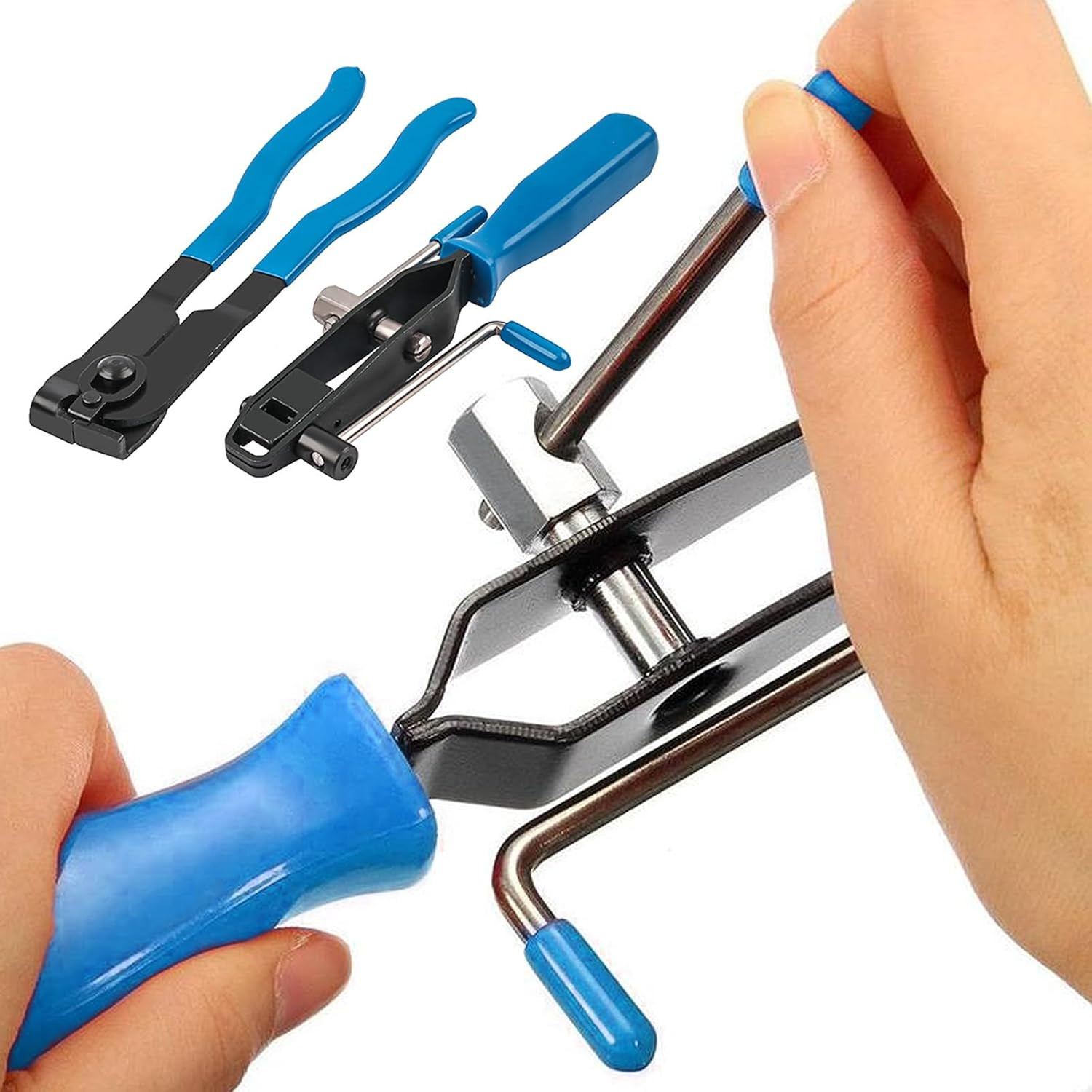 CV Joint Axle Boot Clamp Pliers, Automotive Clamps Tool Set, Blue - Image 3