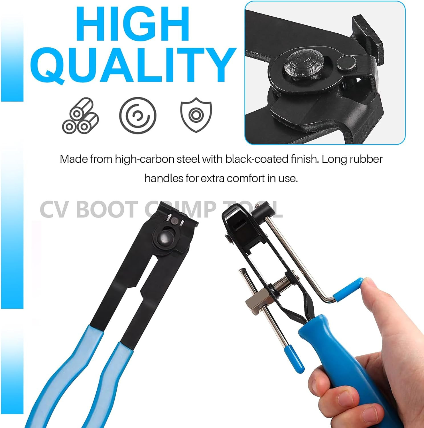 CV Joint Axle Boot Clamp Pliers, Automotive Clamps Tool Set, Blue - Image 5
