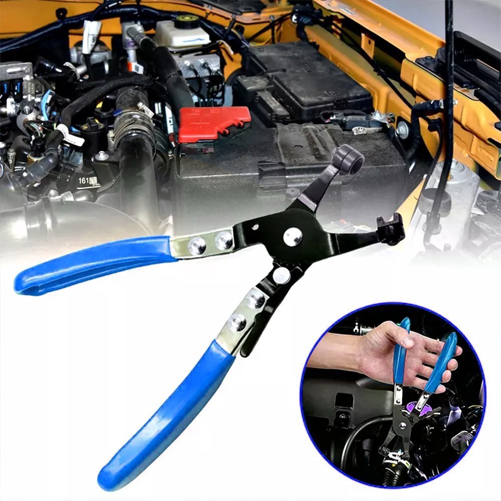Automotive Flexible Hose Clamp Clip Pliers Kit Swivel Jaw Flat Angled Band Tool - Image 5