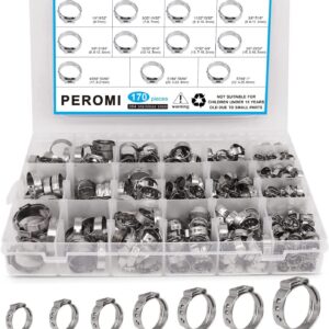 170-Piece Single Ear Hose Clamp Kit: 11 Sizes for Water Pipe and Automotive Use