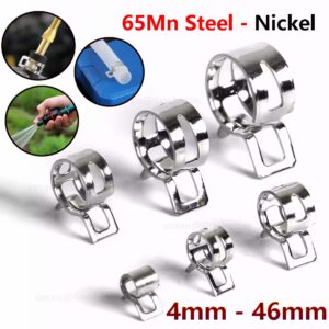 Spring Clips Fuel Mini Hose Clamp Line Water Pipe Air Tube Clamps 4-46mm Nickel