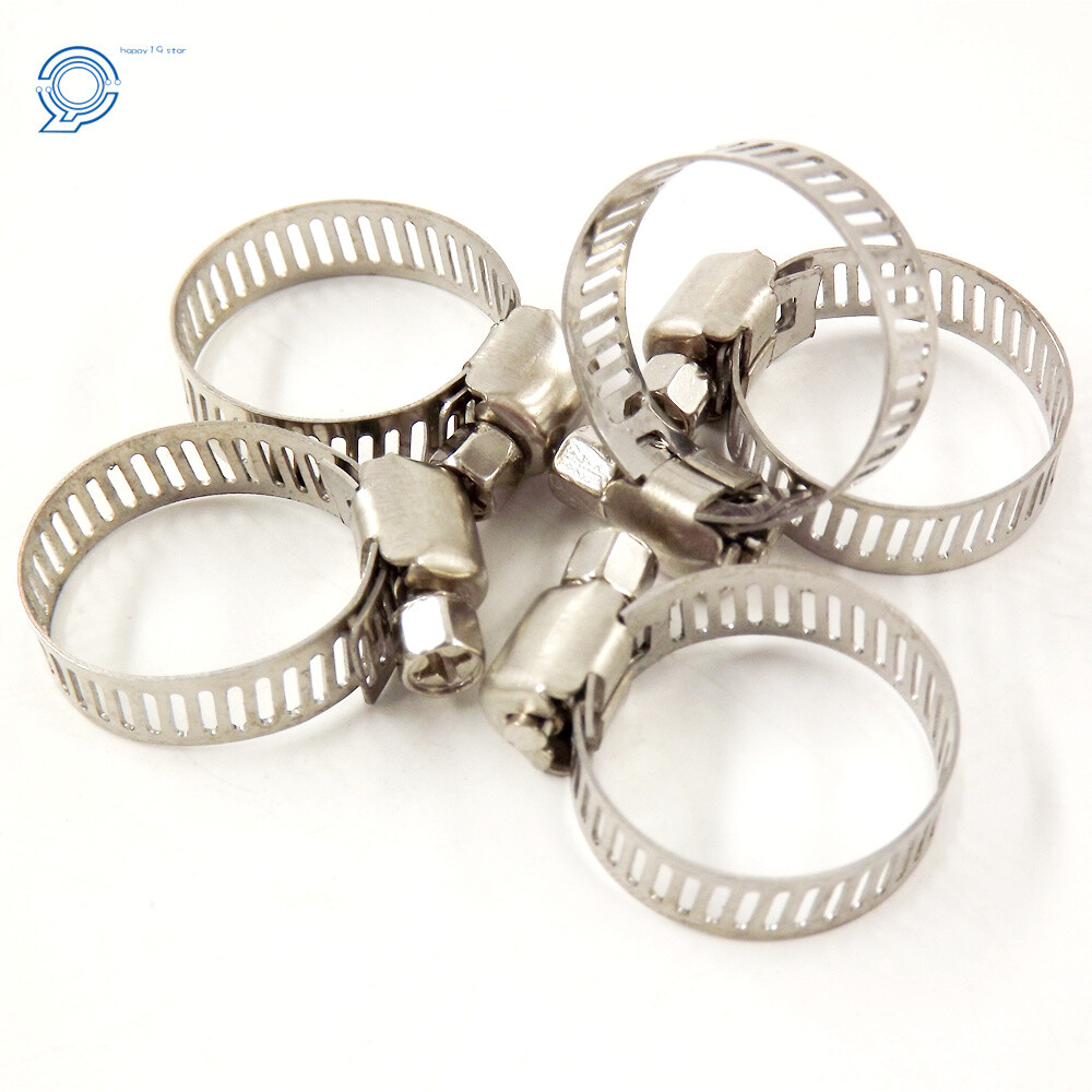3/4Inch - 1Inch Stainless Steel Adjustable Drive Hose Clamps Worm Clips 100 Pack - Image 3
