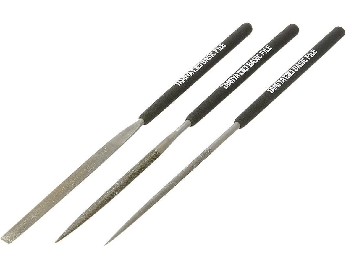 Tamiya Craft Tools Basic File Set (Smooth Double-Cut) 74104 - Image 2