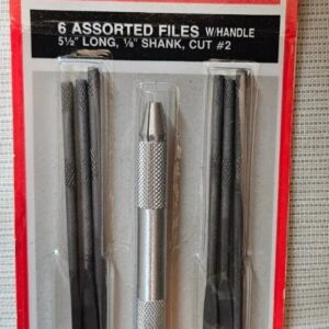 Excel Assorted 6 Piece File Set w/ Handle Hobby Plastic Model Car Wood Sculpture