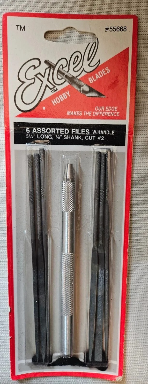 Excel Assorted 6 Piece File Set w/ Handle Hobby Plastic Model Car Wood Sculpture