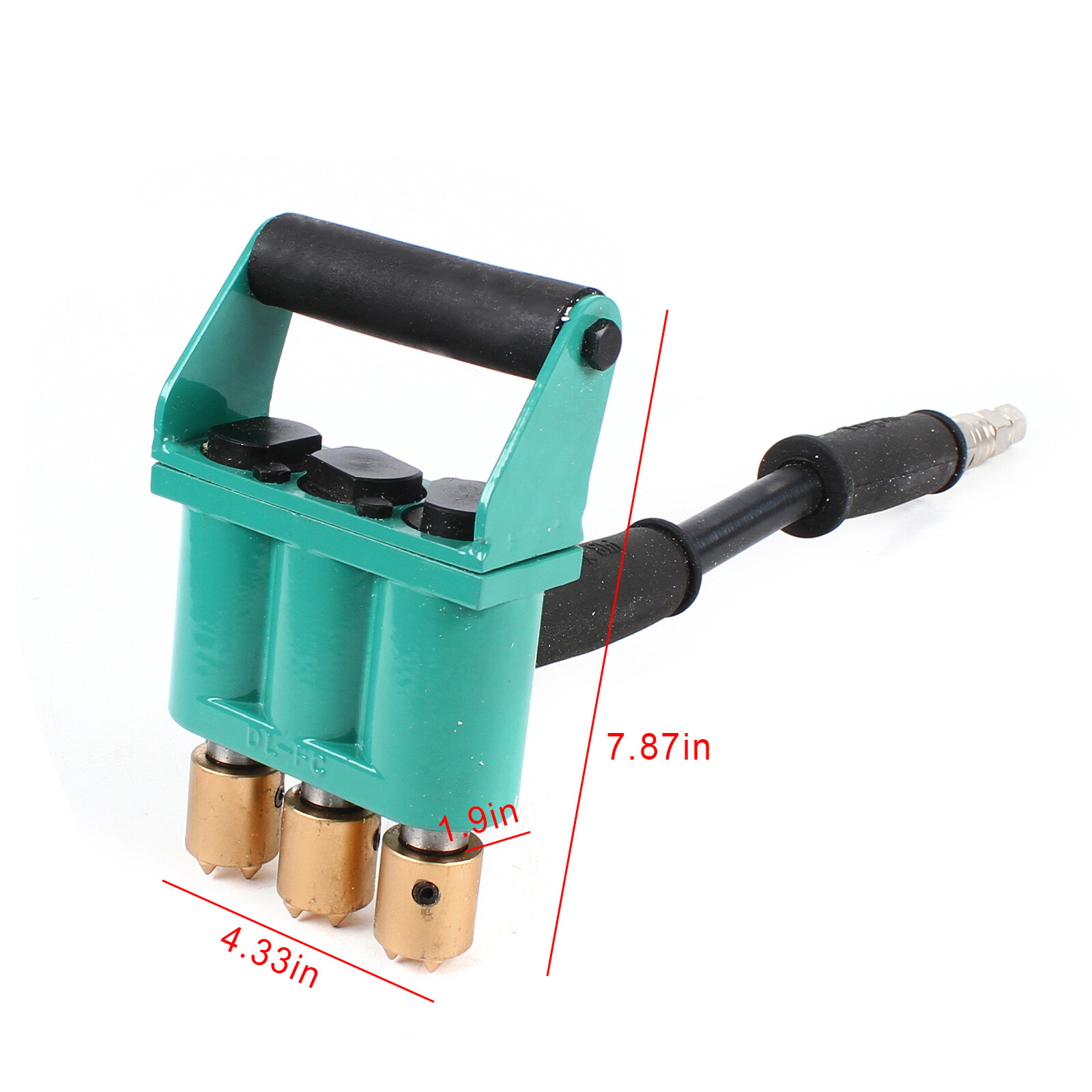 Air Scabbler 3-heads for Concrete Pneumatic Pavement Bridge Chisel Handheld - Image 5