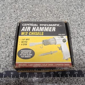 Central Pneumatic Air Impact Hammer With 2 Chisels 92037 Automotive Tool Set