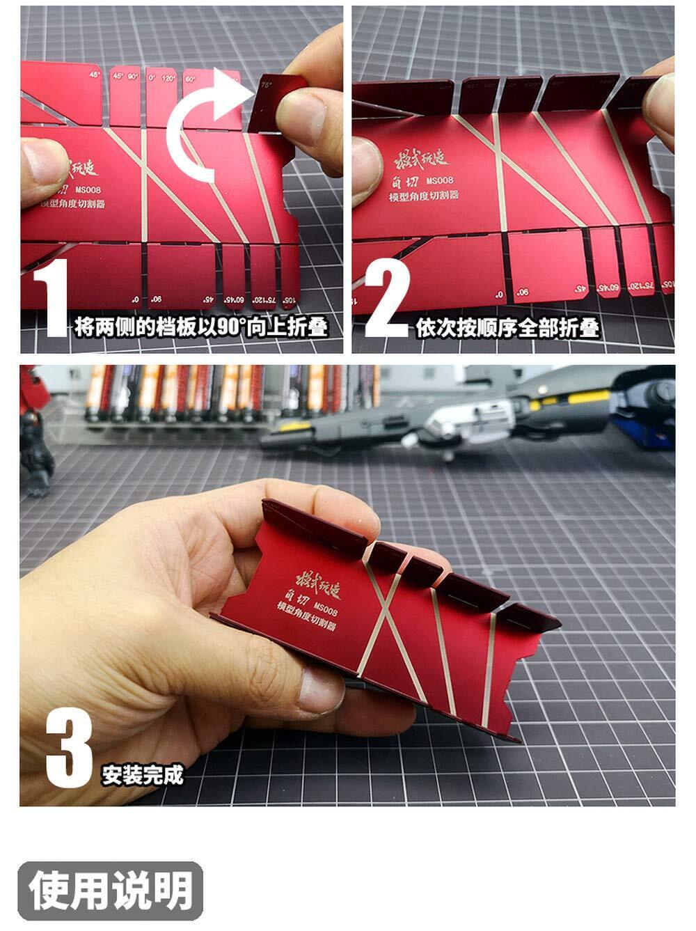 Hobby Model Craft Auxiliary Tool Carving Chisel Angle Cut Saw Ruler Template - Image 4