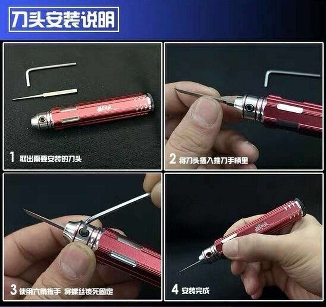 Precision Scriber Military AirCraft Model Tool Detail Chisel Carving MG HG Knife - Image 3