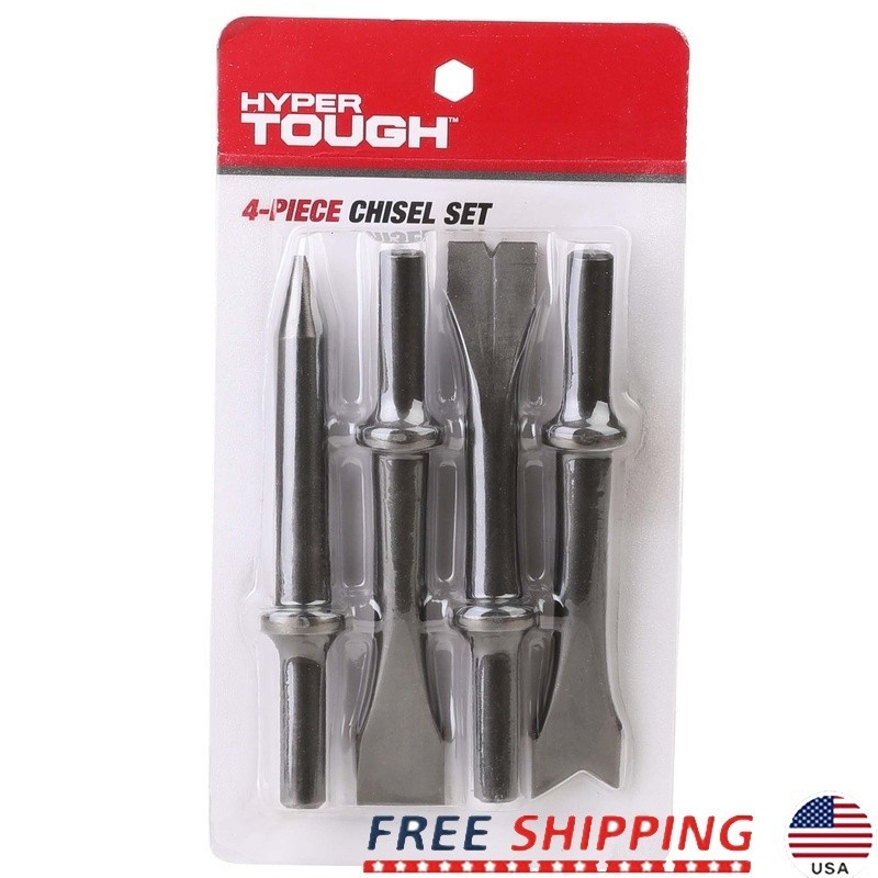 4 Piece Chisel Set 35CRMO Steel Air Tool Accessories DIY Automotive Farm New