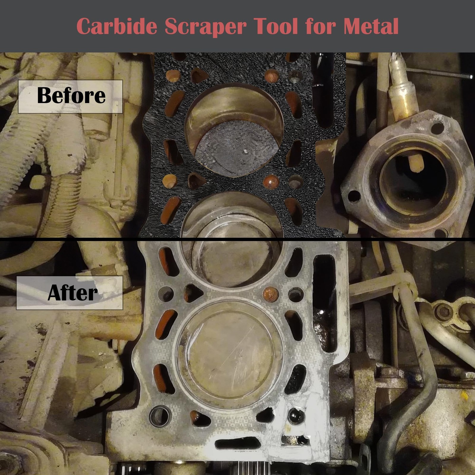 Carbide Scraper, Super Carbide Gasket Scraper for Metal and Automotive, 1-1/4 - Image 2