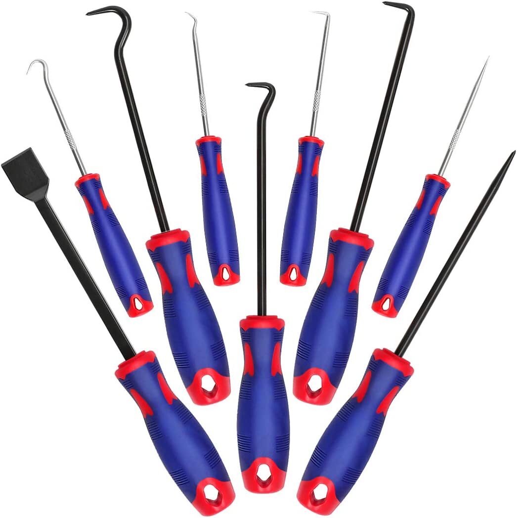 WORKPRO Precision Pick Hook Set 9Piece w/Scraper Automotive Electronic Hand Tool - Image 2