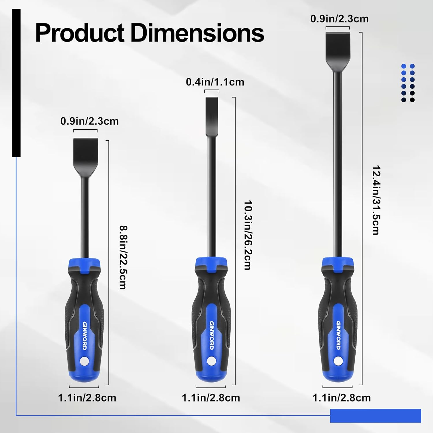 Gasket Scraper Set, 3-Piece Carbide Gasket Scraper Tool, Automotive Tools for Ga - Image 2