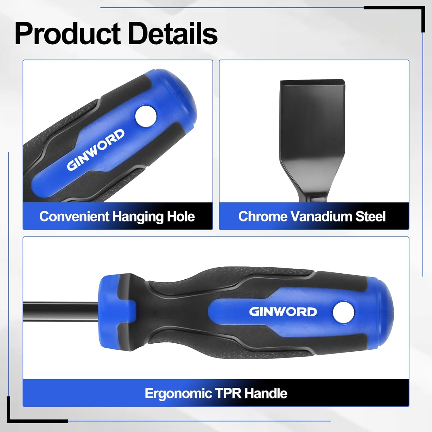 Gasket Scraper Set, 3-Piece Carbide Gasket Scraper Tool, Automotive Tools for Ga - Image 3