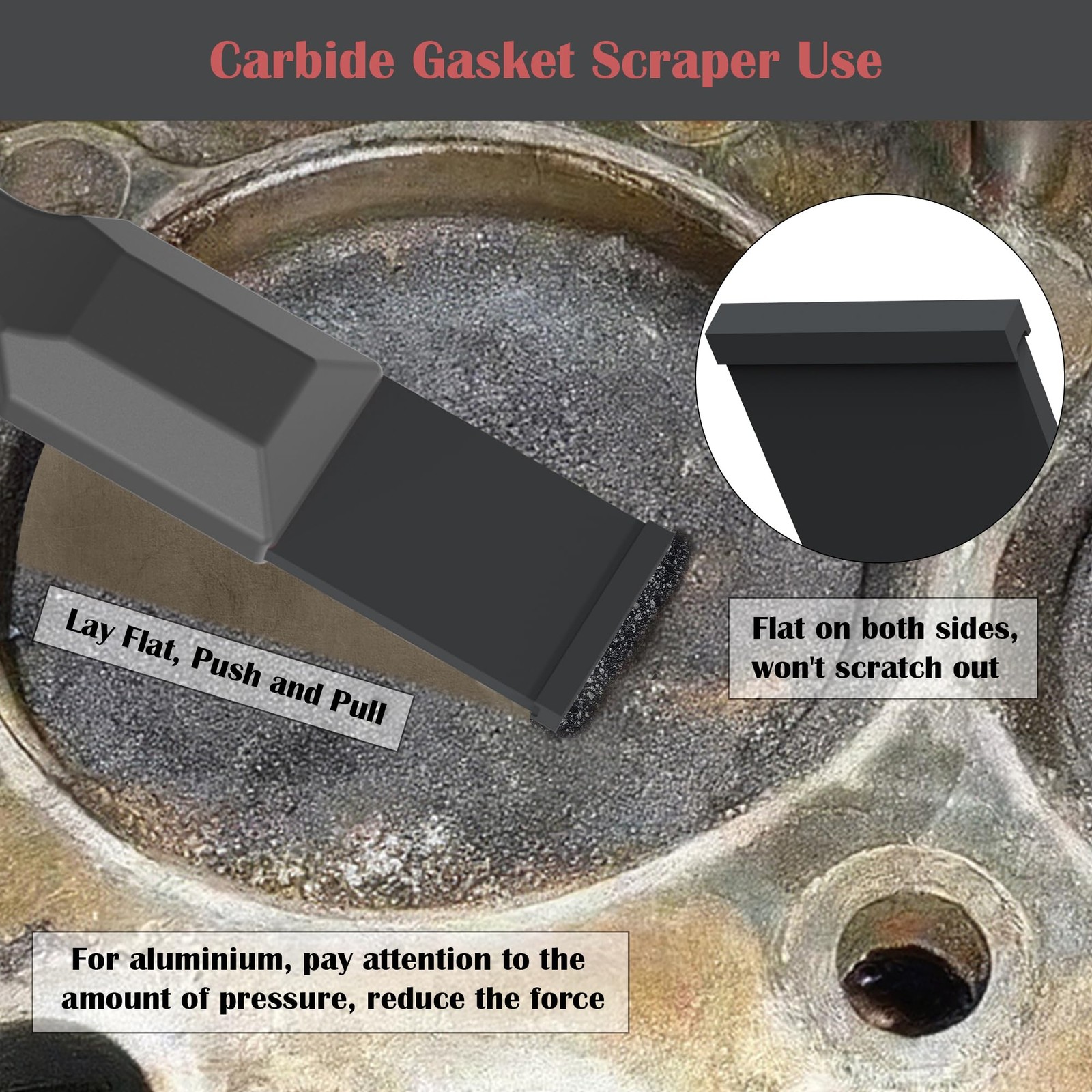 Carbide Scraper, Super Carbide Gasket Scraper for Metal and Automotive, 1-1/4... - Image 4