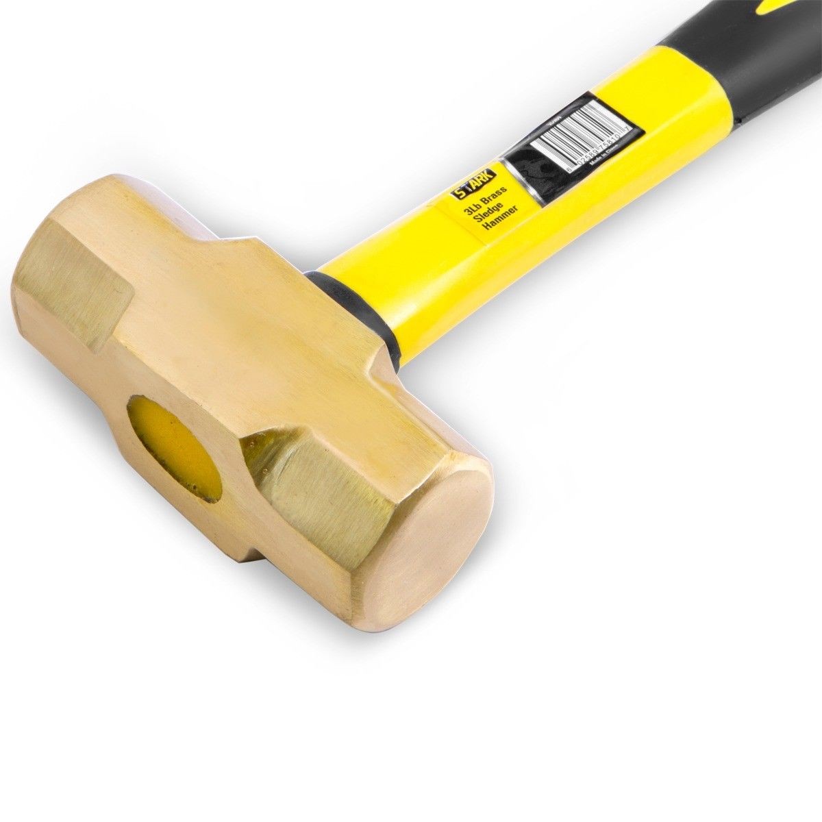 Stark USA 3lbs Forged Steel Solid Brass Sledge Hammer Non Sparking Fiberglass - Image 5