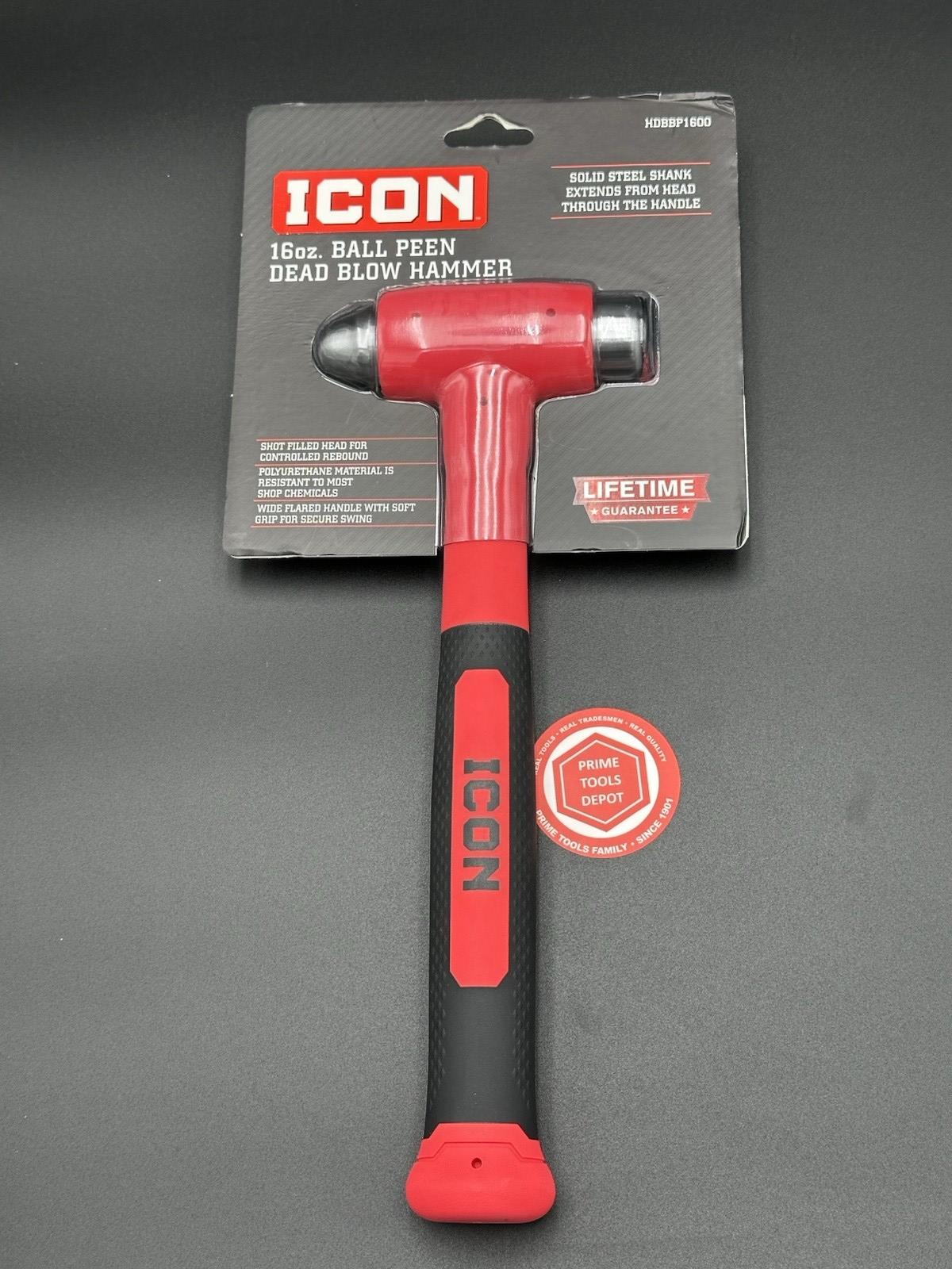 ICON 16 oz. Ball Peen Dead Blow Hammer Lifetime Warranty