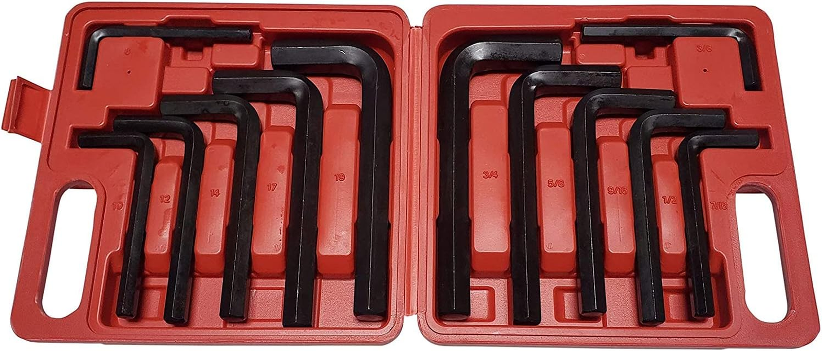 Jumbo Extra Large Allen Wrench Set - SAE & Metric Hex Key Tools Included
