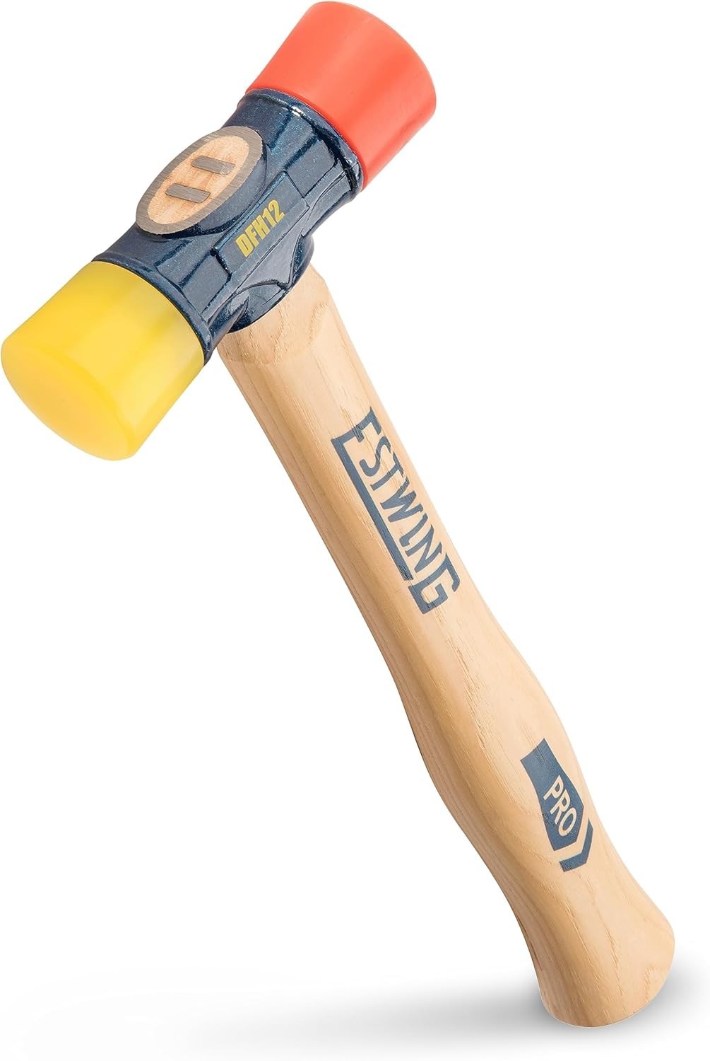 Rubber Mallet 12 oz Double-Face Hammer Soft Hard Tips Hickory Handle - Image 3